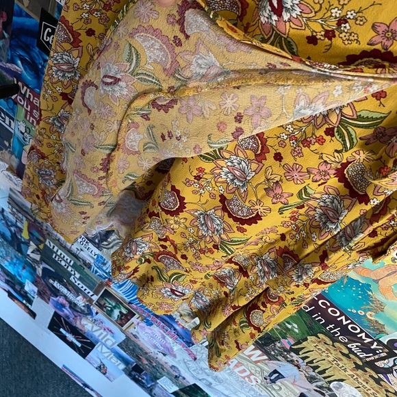 Sanctuary Yellow Sunrays Printed Wrap Dress - Picture 5 of 8